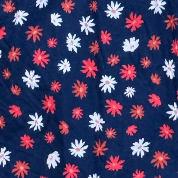 Old Navy Camp Shirt Mens Floral Print Blue Pink Red Short Sleeve Stretch Sz L - Picture 3 of 6